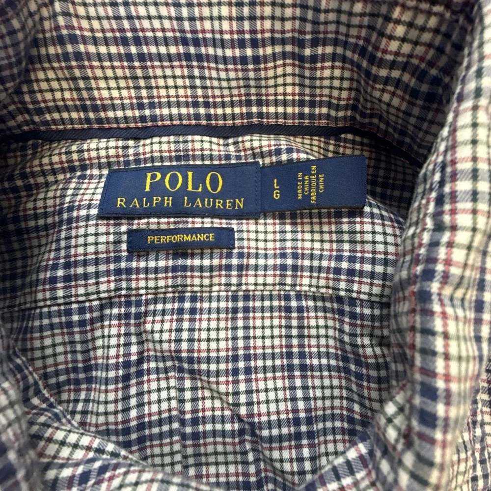 Polo Ralph Lauren Men Classic Plaid Button Down Performance Shirt Large